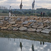 Iron herons in the Bacalhôa Buddha Eden Park